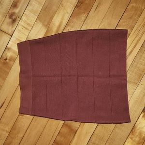 Bebe Burgundy Bodycon Skirt